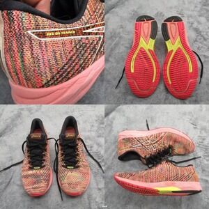 Asics GEL-DS‎ Trainer 24 Womens 8.5 Pink Yellow Running Shoes Knit Lightweight